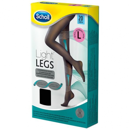 Scholl Light Legs Strumpfhose, Колготки Легкие ноги с нежной функцией сжатия, Размер L 1 шт.