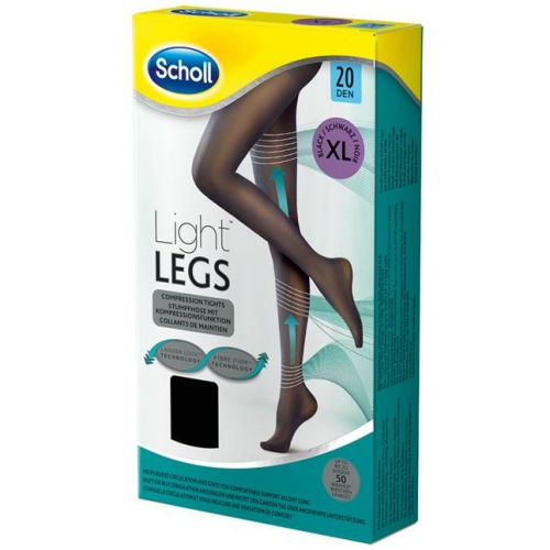 Scholl Light Legs Strumpfhose, Колготки Легкие ноги с нежной функцией сжатия, Размер XL 1 шт.