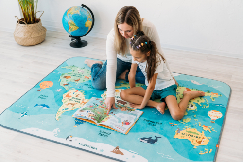 Детский игровой коврик “Карта мира” (0332)