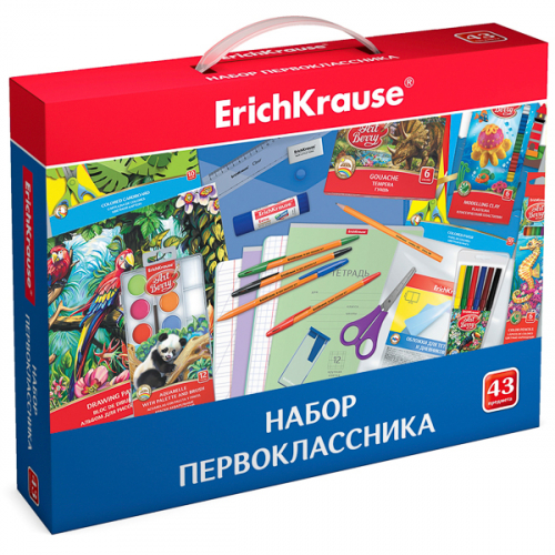 Набор для первоклассника 43 предмета в подарочной коробке ERICH KRAUSE 45413  (560078)