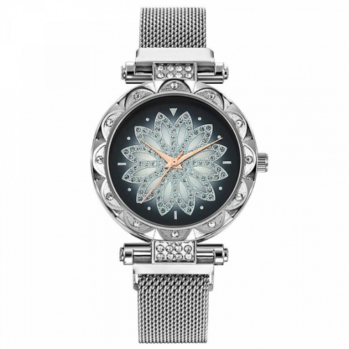 WA070-4 Часы наручные Мандала, цвет серебряный
