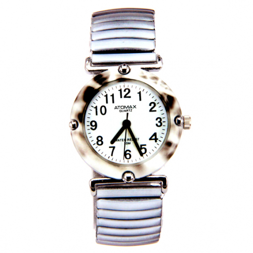 WA065 Часы наручные женские, браслет резинка, цвет серый