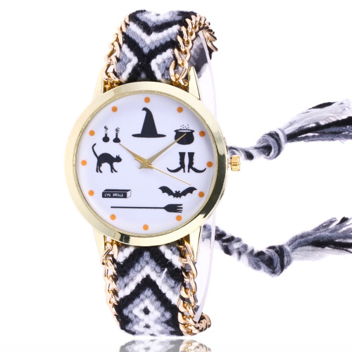 WA029-1 Часы наручные Ведьмины Знаки с плетёным браслетом