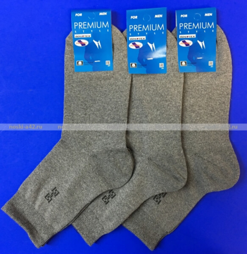 Ростекс (Рус-текс) носки мужские с лайкрой Премиум В-21-ДС серые