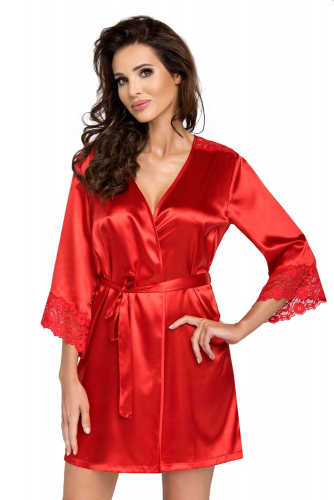 Eva dressing gown Red