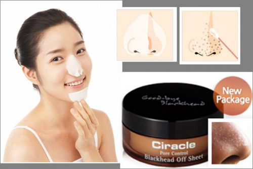 CIRACLE PORE CONTROL BLACKHEAD OFF SHEET Пилинг салфетки для удаления ...