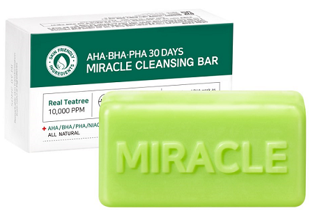Кислотное мыло для проблемной кожи, AHA/BHA/PHA AHA-BHA-PHA 30DAYS MIRACLE CLEANSING BAR 160г