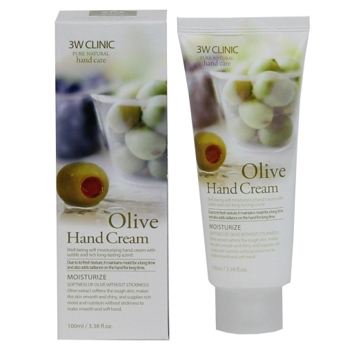 Увлажняющий крем для рук с экстрактом оливы 3W Clinic  Olive Hand Cream  100 ml