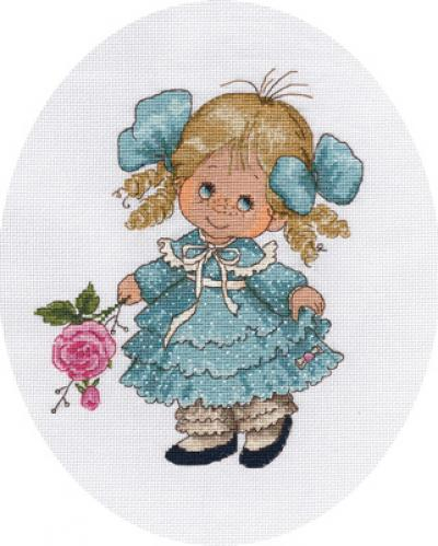 Klart набор для вышивания 8-173 Девочка с розой