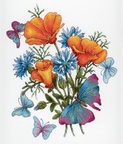 Набор для вышивания М.П.Студия НВ №79 №653 Ароматы любимых цветов 25 х 25 см