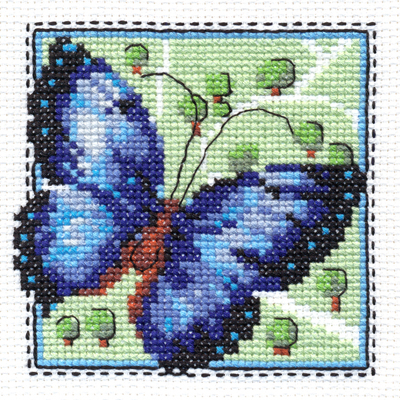 Klart набор для вышивания 1-032 Бабочка синяя