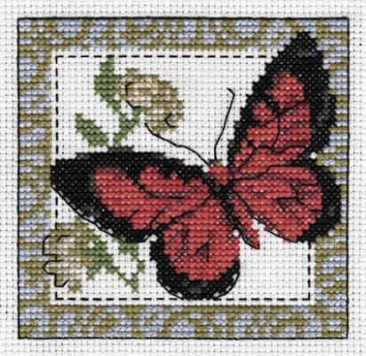 Klart набор для вышивания 5-057 Бабочка бордовая
