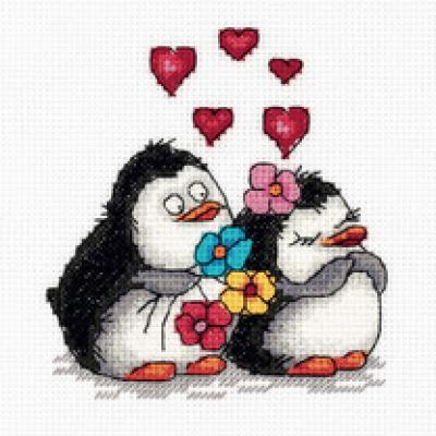 Klart набор для вышивания 8-287 Влюбленные пингвины