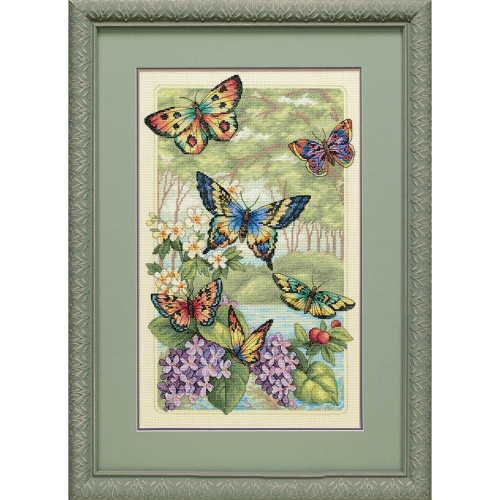 Набор для вышивания DIMENSIONS 35223 Лес бабочек 25 x 40 см