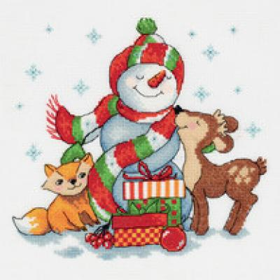 Klart набор для вышивания 8-292 Снеговик с подарками