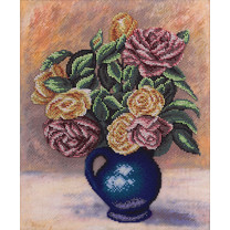 Набор для вышивания PANNA C-1686 ( Ц-1686 ) Розы в синей вазе