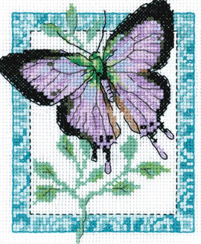 Klart набор для вышивания 5-055 Бабочка лиловая