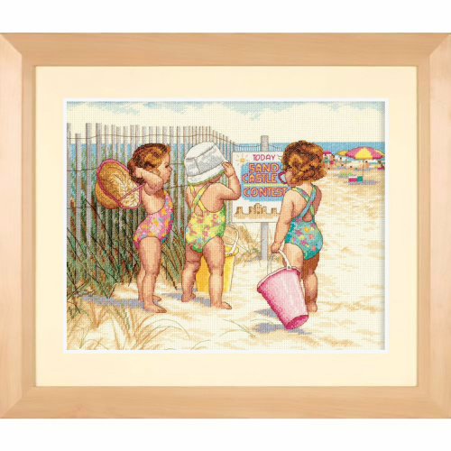 Набор для вышивания DIMENSIONS 35216 Дети на пляже 35 x 27 см