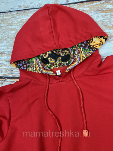 Платье макси красное (50-54)