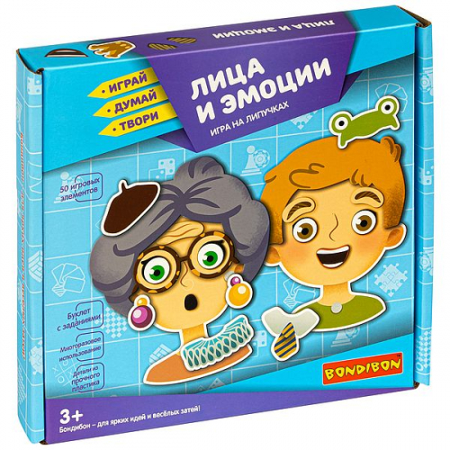 Игры на липучках  BONDIBON. Лица и эмоции