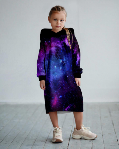 Платье с капюшоном Магия космоса
