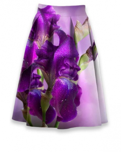 Юбка Фиолетовый цветок в росе