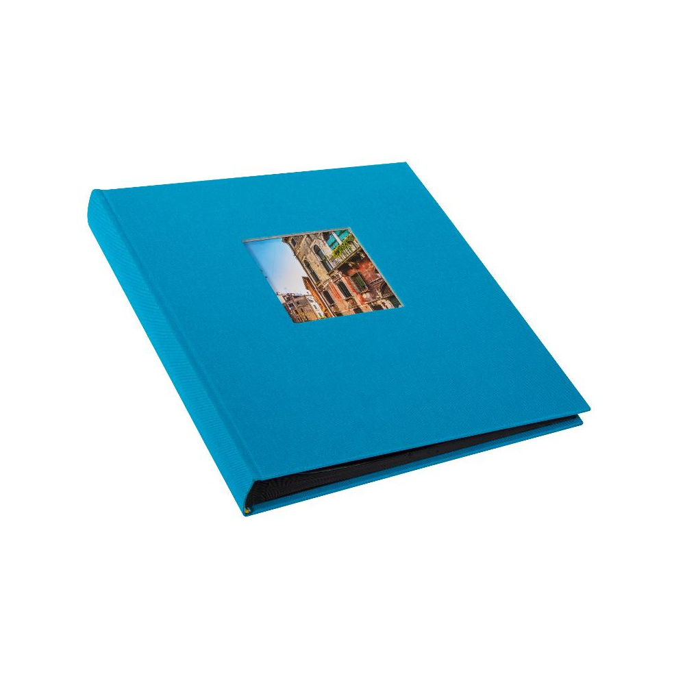Фотоальбом Goldbuch Классика 60 стр. 26х30 под уголки с окном, голубой 27973