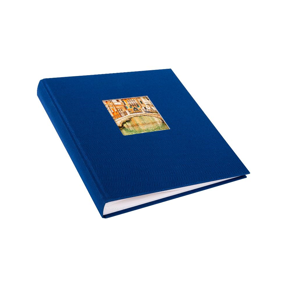 Фотоальбом Goldbuch Классика 60 стр. 26х30 под уголки с окном, синий 27895
