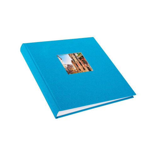 Фотоальбом Goldbuch Классика 60 стр. 26х30 под уголки с окном, голубой 27893