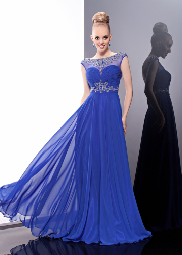 2000р.14900р.Синее вечернее платье в пол MC052B