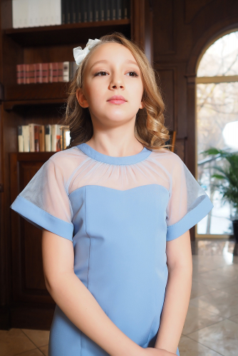 Платье детское 2Т59-2 голубой