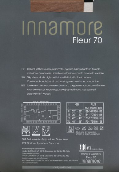 Колготки классические, Innamore, Fleur 70 оптом