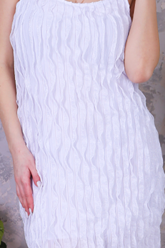 Длинное платье с разрезом П 214 (Белое)