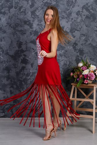 Платье рванка П 213 (Красный)