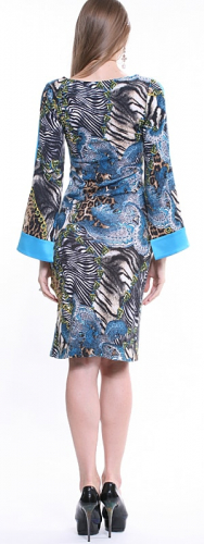 Трикотажное платье с рукавами-кимоно 9105 Lussotico