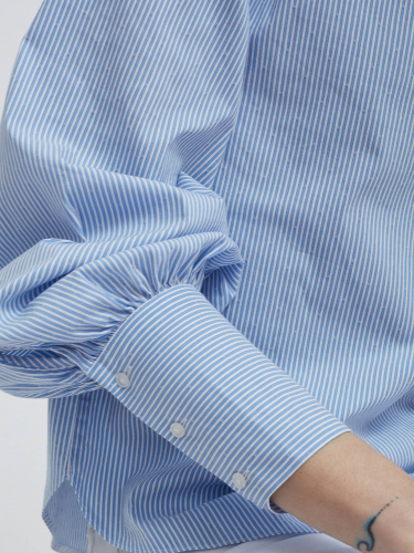 Блуза из хлопка с объемными рукавами