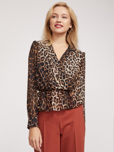 Блуза с леопардовым принтом