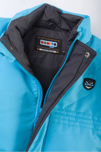 СКИДКА 27% OP003K комплект детский (куртка+полукомбинезон), серо-голубой