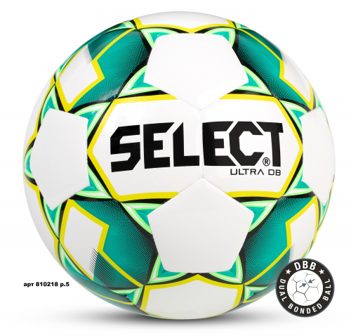 SELECT ULTRA DB р.5, мяч футбольный ((004) без/зел/жел/чер, 5)