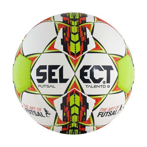 SELECT FUTSAL TALENTO 9, мяч м/ф ((004) бел/зел/оранж, U-9) - для детей в возрасте 8-10 лет