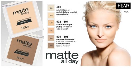  Фиксирующая пудра Matte All Day compact powder natural 503