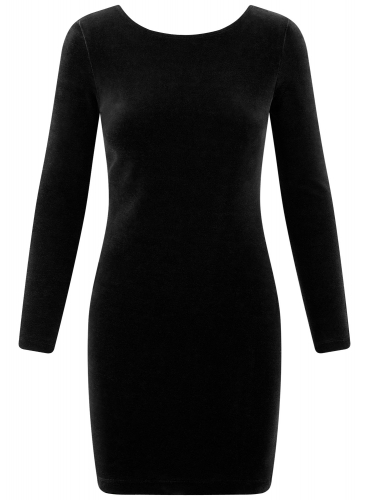 Платье облегающего силуэта с V-образным вырезом на спине