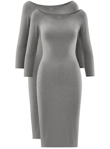 Платье с вырезом-лодочкой (комплект из 2 штук)