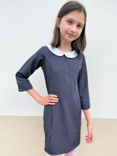 Школьное серое платье для девочки 78963-ДШ20