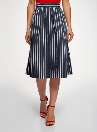 Юбка миди А-силуэта. Oodji