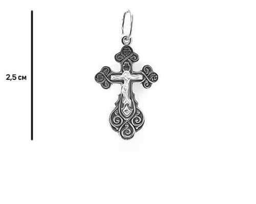 Серебряный крест, без вставки, ТРК17 - 469ч