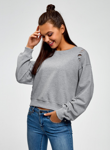 Свитшот хлопковый oversize