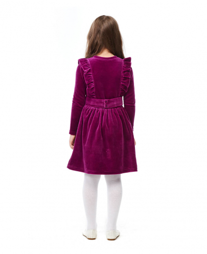 Платье Велюр фиолетовое