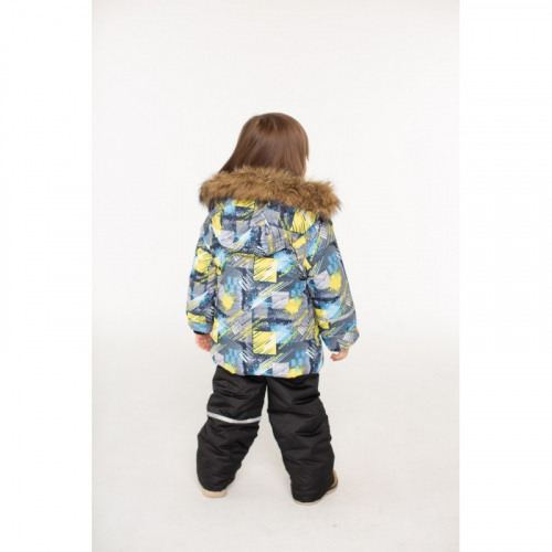 Детский зимний костюм Скиборд расцветка Бирюза Желтый