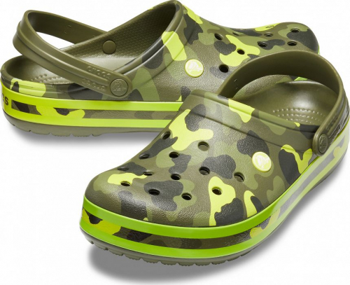 обувь для взрослых Crocband Seasonal Graphic Clog Army Green/Citrus